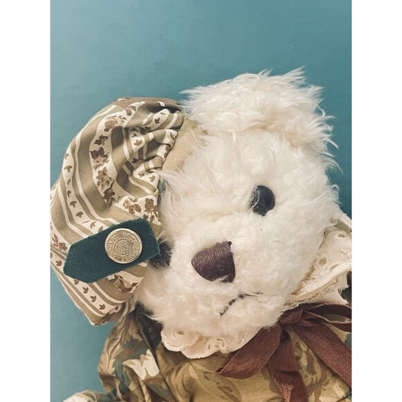 VTG 1996 Pickford Brass Button Bear Opal Stuffed Animal w/ Outfit & Hat - Picture 2 of 7